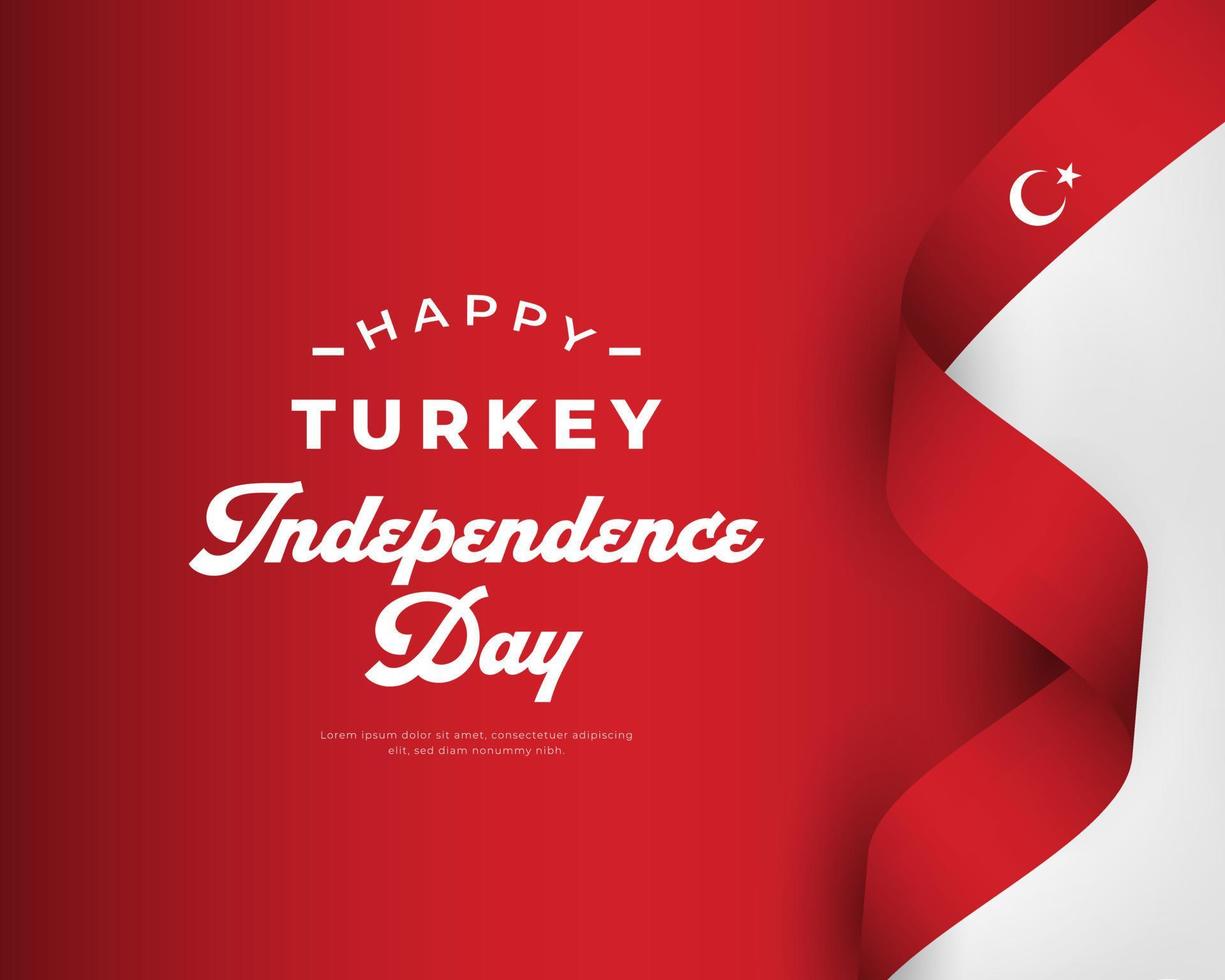 feliz dia da independência da Turquia 29 de outubro ilustração vetorial de celebração. modelo para cartaz, banner, publicidade, cartão de felicitações ou elemento de design de impressão vetor