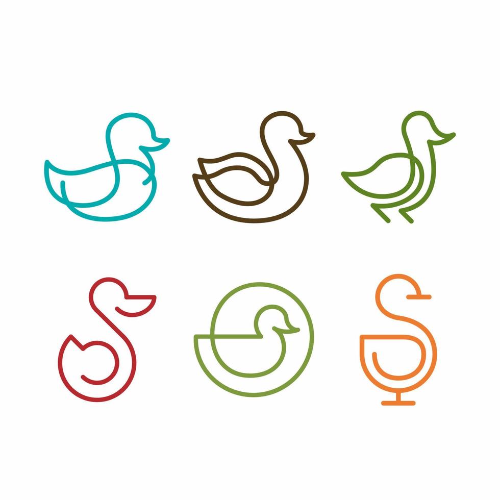 design de ícone de logotipo de animal de pato vetor