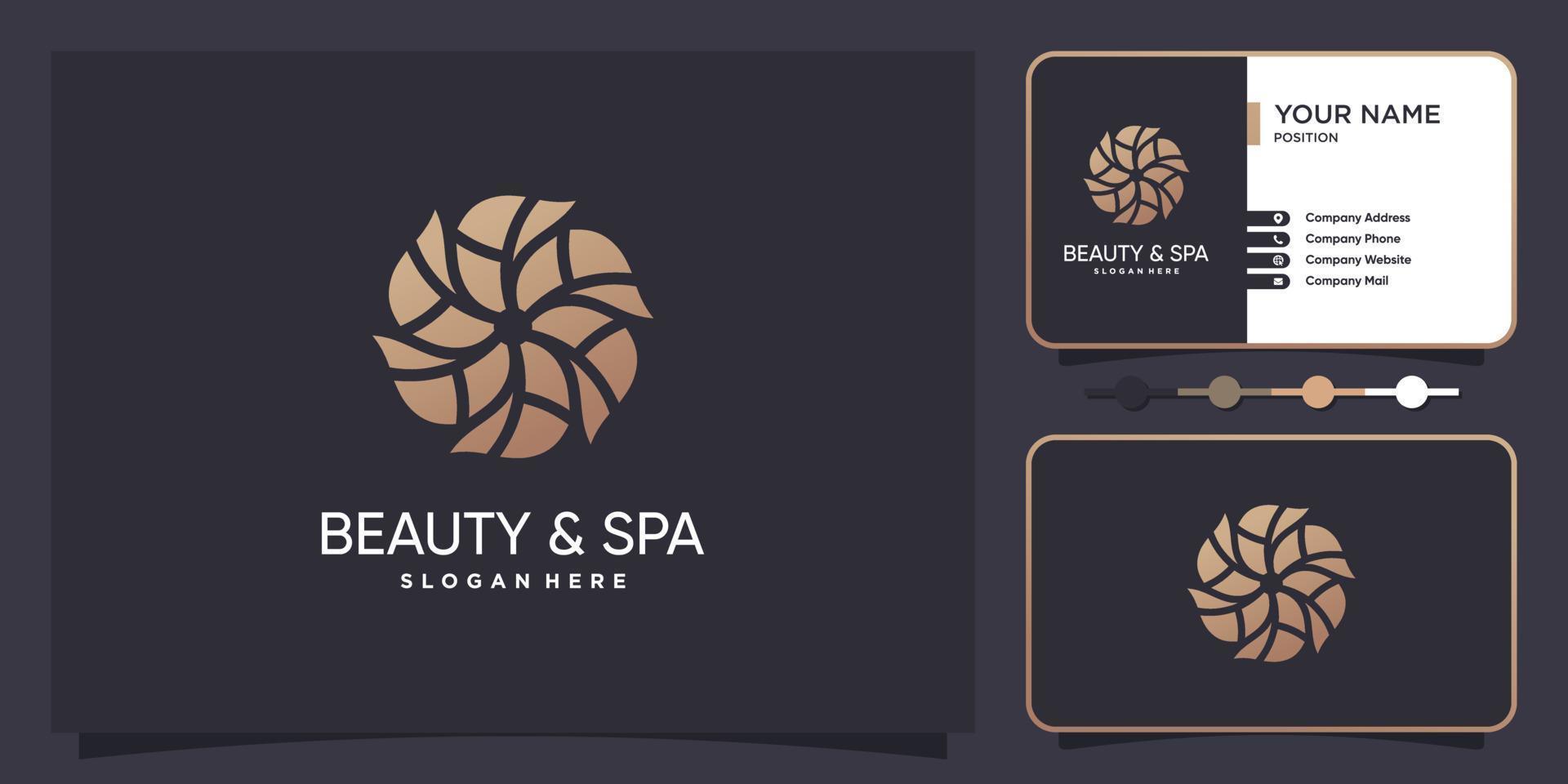 logotipo de flor para vetor premium de empresa de beleza e spa