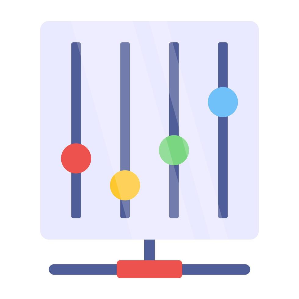ícone de design plano de concepção do equalizador de volume vetor