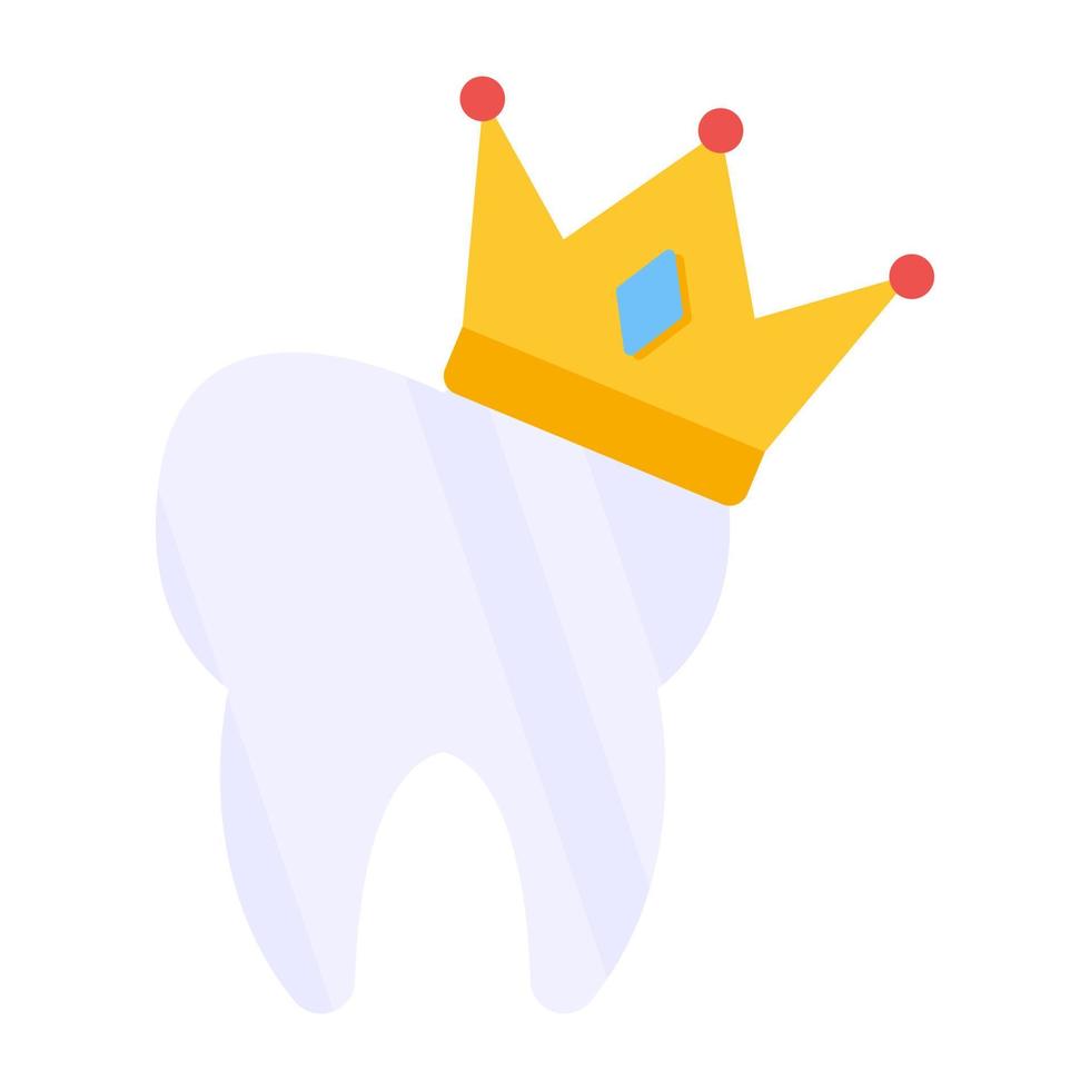 ícone de design moderno da coroa dentária vetor