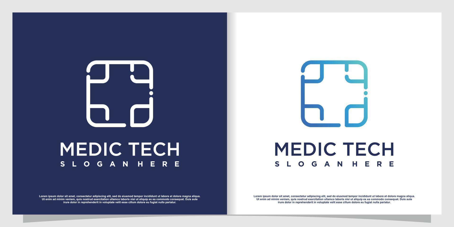 logotipo médico com elemento criativo premium vector parte 3