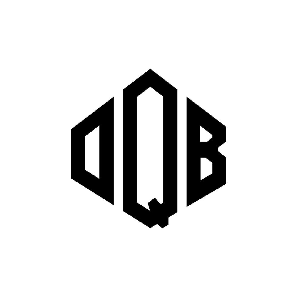 design de logotipo de carta oqb com forma de polígono. oqb polígono e design de logotipo em forma de cubo. modelo de logotipo de vetor hexágono oqb cores brancas e pretas. monograma oqb, logotipo de negócios e imóveis.