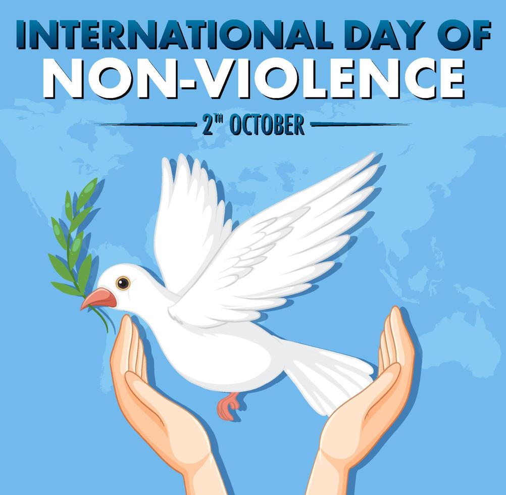 cartaz do dia internacional da não violência vetor
