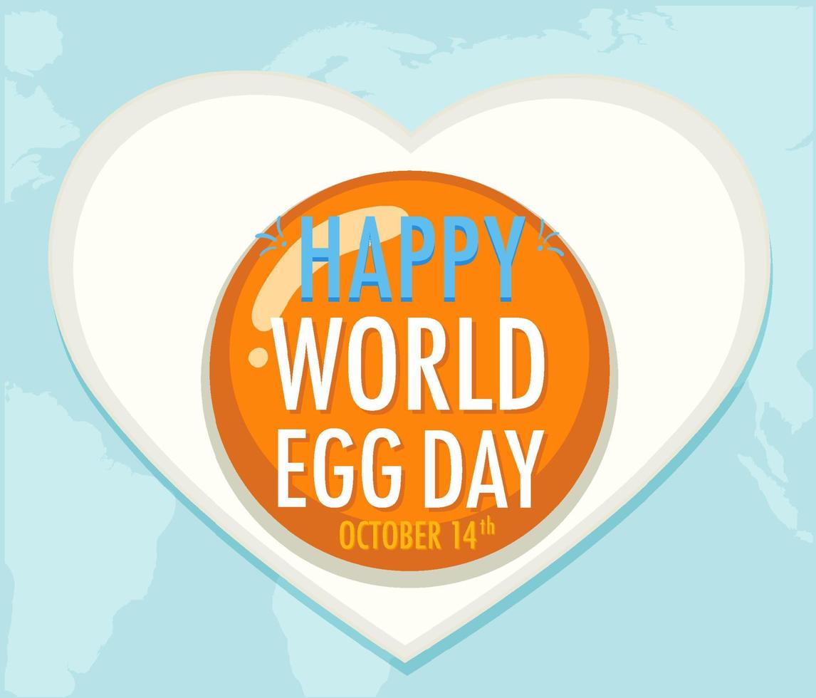 design de banner do dia mundial do ovo 14 de outubro vetor