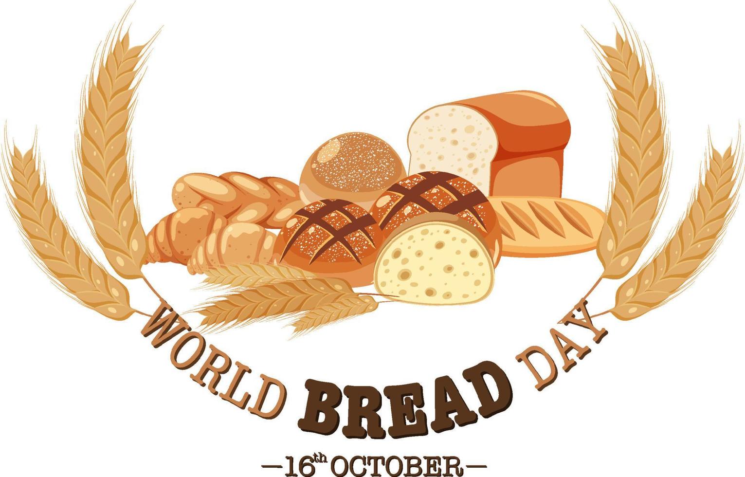 cartaz do dia mundial do pão vetor