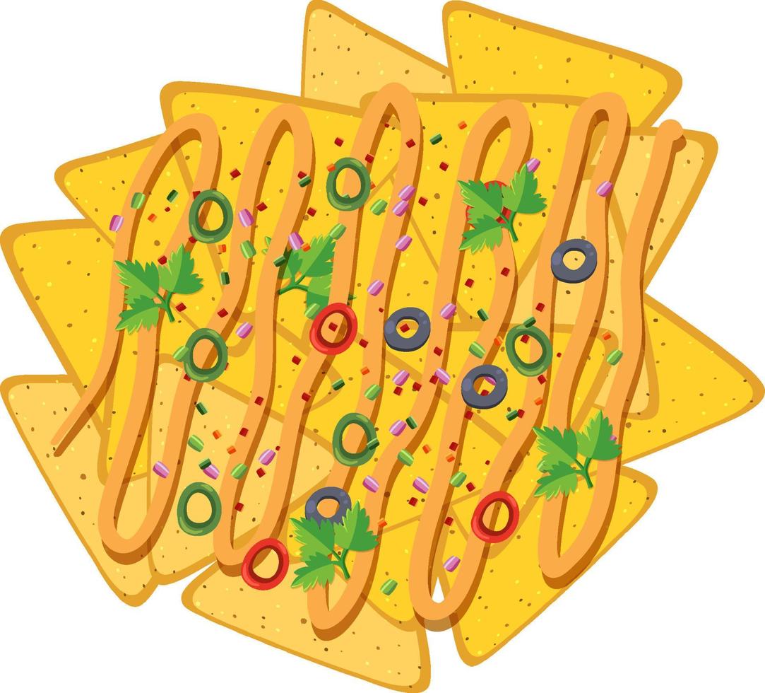 nachos chips com molho vetor
