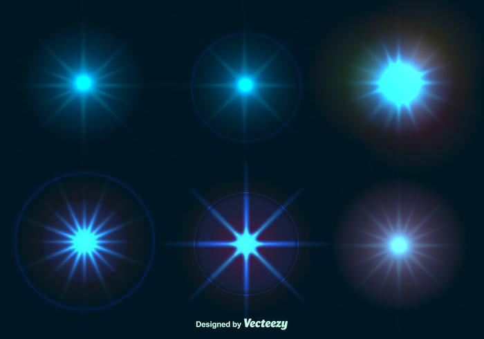 Efeitos brilhantes da luz da estrela vetor