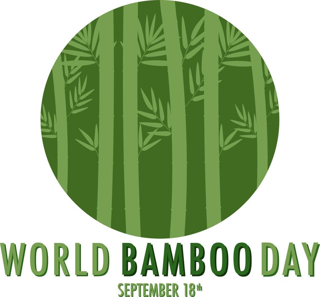 dia mundial do bambu 18 de setembro vetor