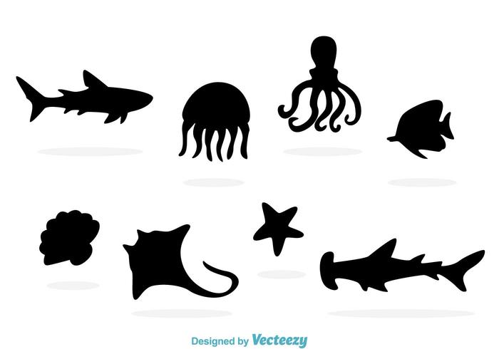 Vetores Sealife Silhouette