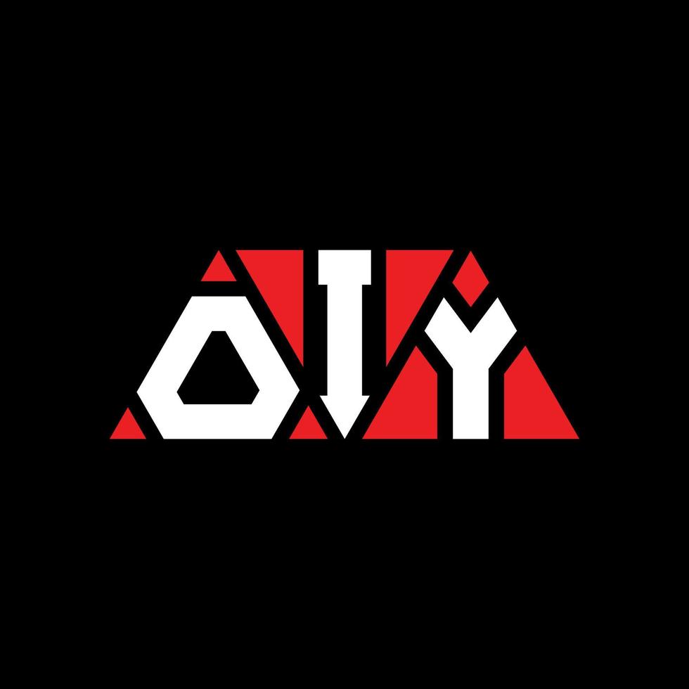 design de logotipo de letra de triângulo oiy com forma de triângulo. monograma de design de logotipo de triângulo oiy. modelo de logotipo de vetor oiy triângulo com cor vermelha. logo triangular oiy logo simples, elegante e luxuoso. oi