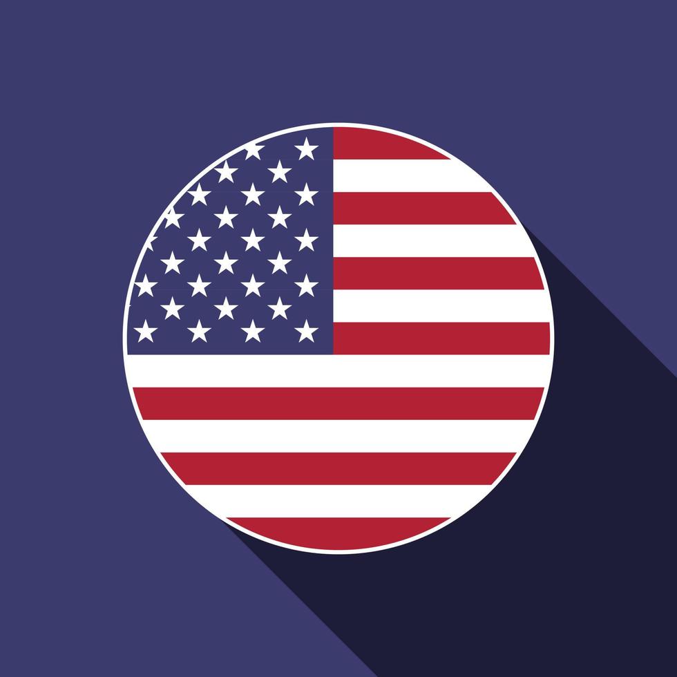 país eua. Bandeira dos EUA. ilustração vetorial. vetor
