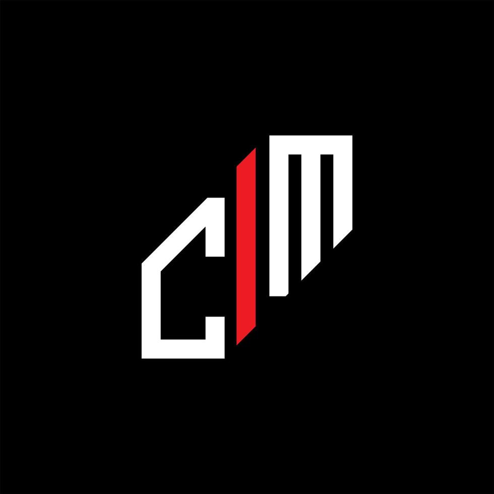 design criativo do logotipo da letra cm com gráfico vetorial vetor