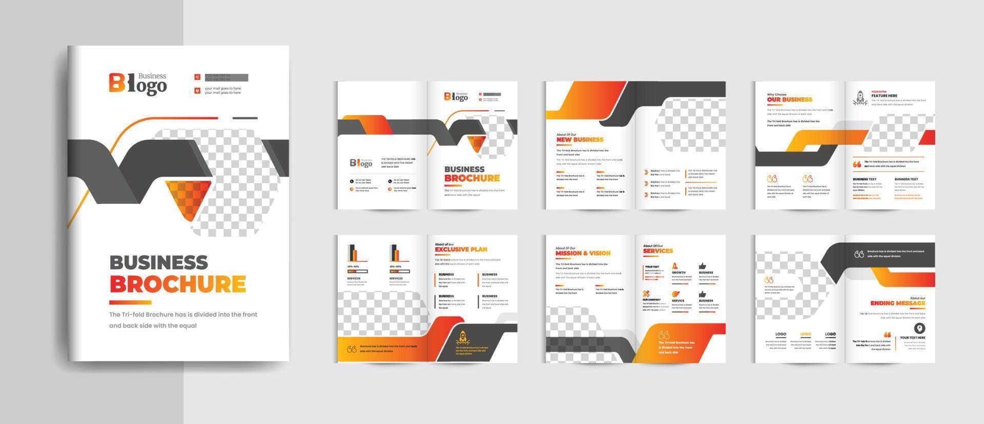 modelo de design de folheto de negócios de páginas coloridas vetor