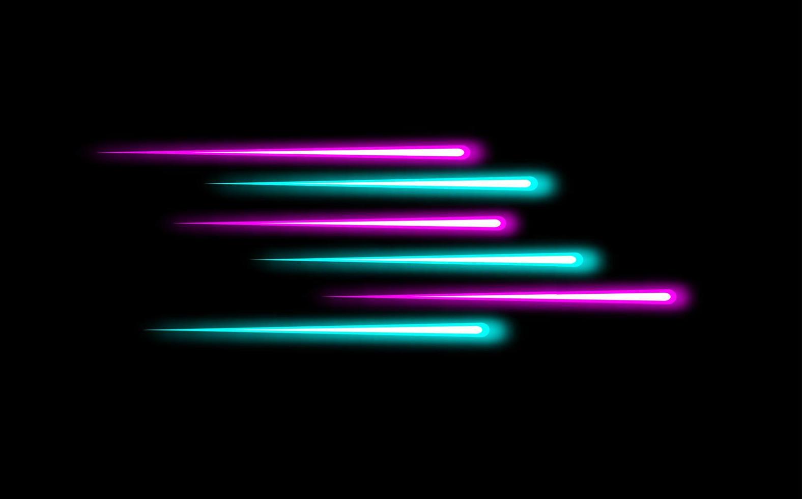 efeito neon de linhas dinâmicas, sci-fi futurista gradiente abstrato azul roxo neon rosa brilhante tubos de forma de efeito de luz. modelo de design de logotipo. vector sinal criativo colorido isolado em fundo preto