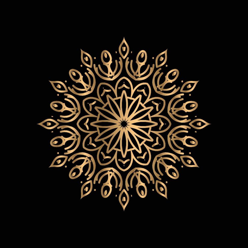 design de fundo de logotipo de arte de flor de mandala vetor