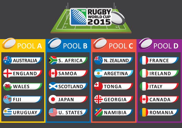 Copa do Mundo de Rugby 2015 vetor