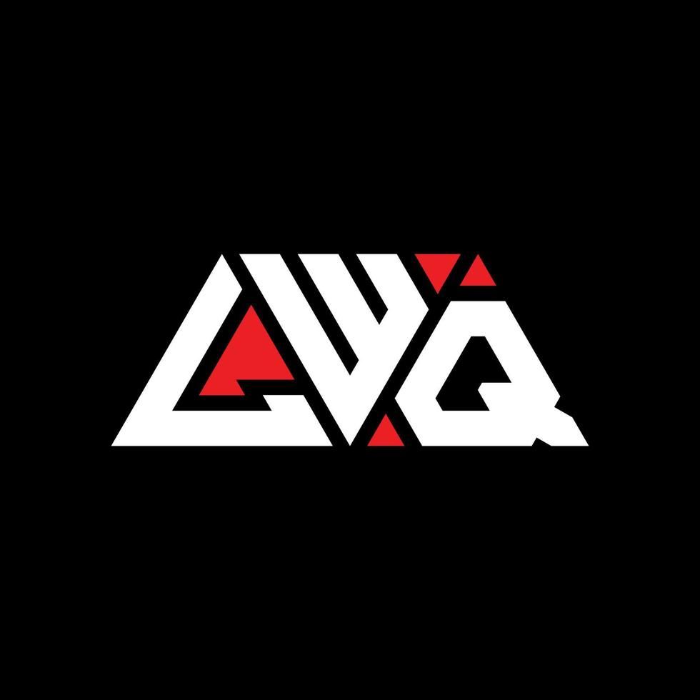 design de logotipo de letra triângulo lwq com forma de triângulo. monograma de design de logotipo de triângulo lwq. modelo de logotipo de vetor triângulo lwq com cor vermelha. logotipo triangular lwq logotipo simples, elegante e luxuoso. lwq