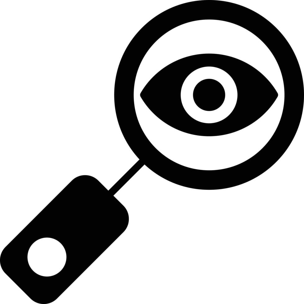 ícone de glifo de teste de olho vetor
