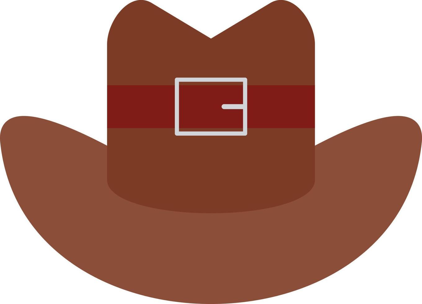 ícone plano de chapéu de cowboy vetor