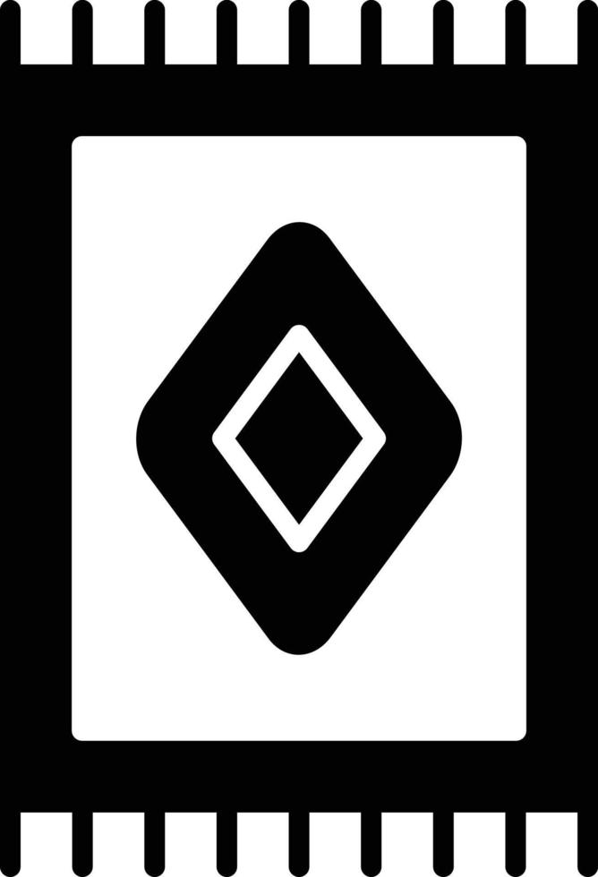 ícone de glifo de tapete vetor
