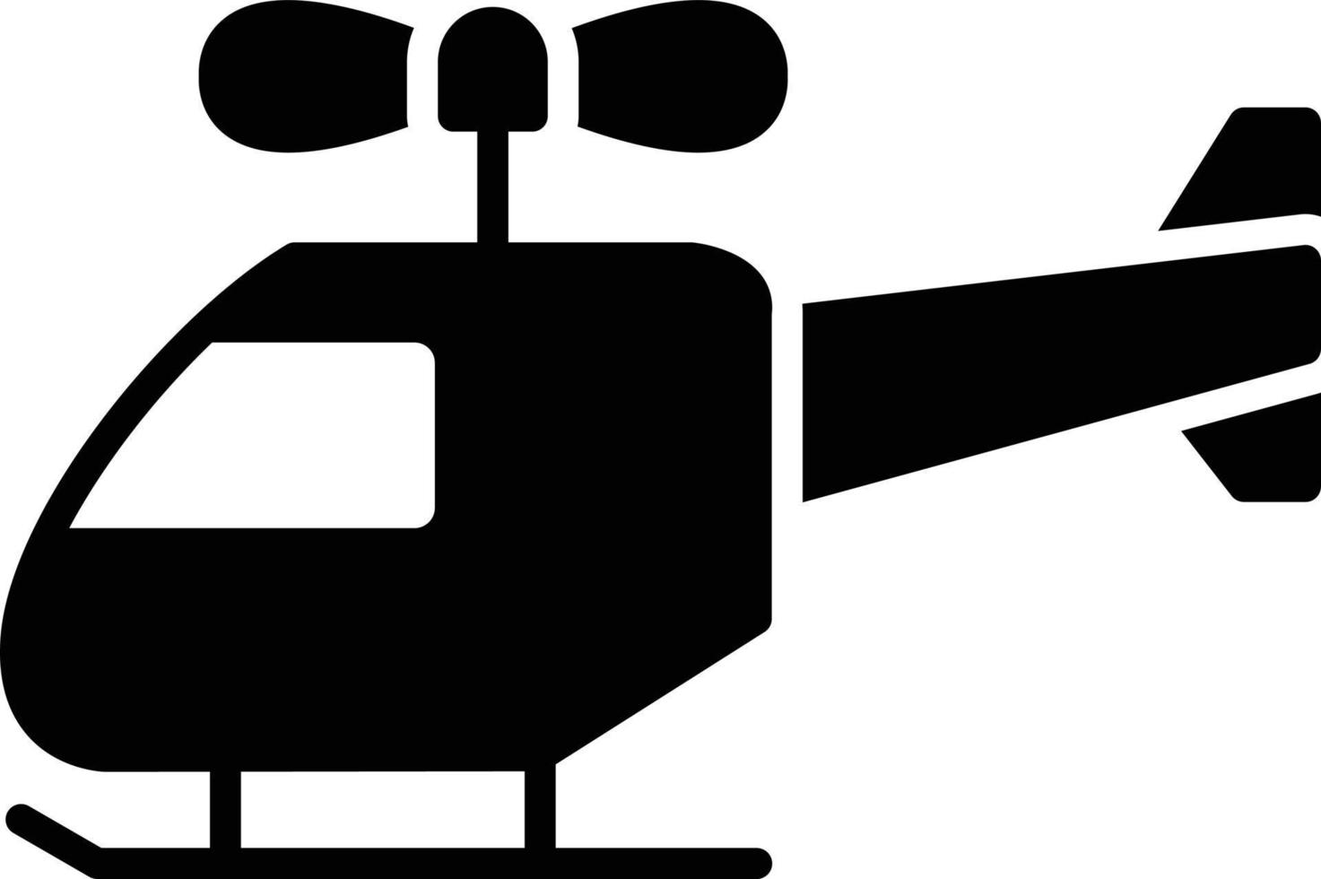 ícone de glifo de helicóptero vetor