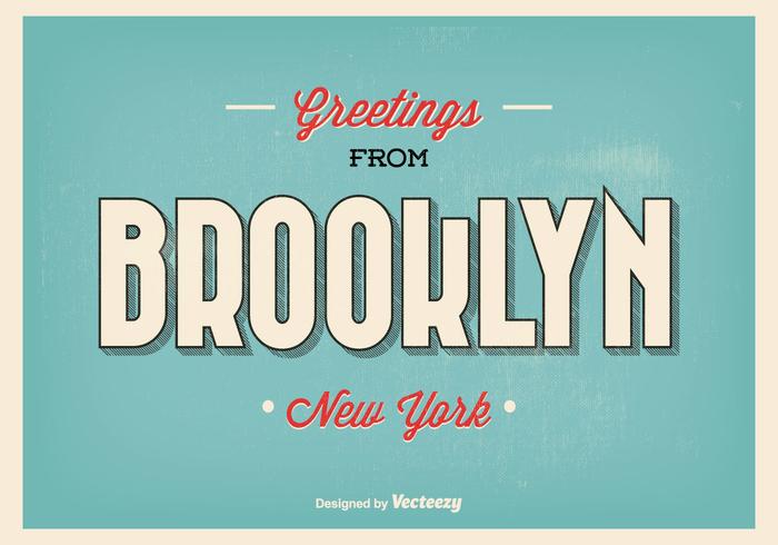 Ilustração de saudação de Brooklyn New York vetor