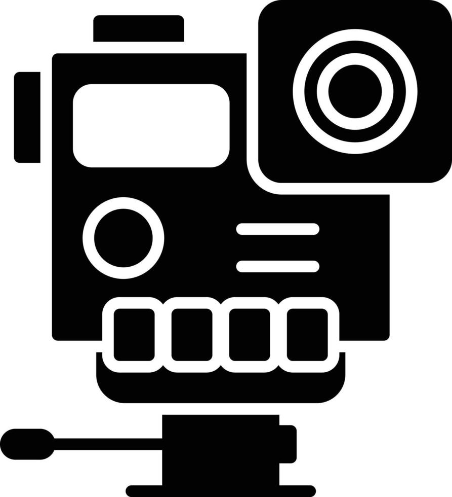 ícone de glifo de câmera de ação vetor