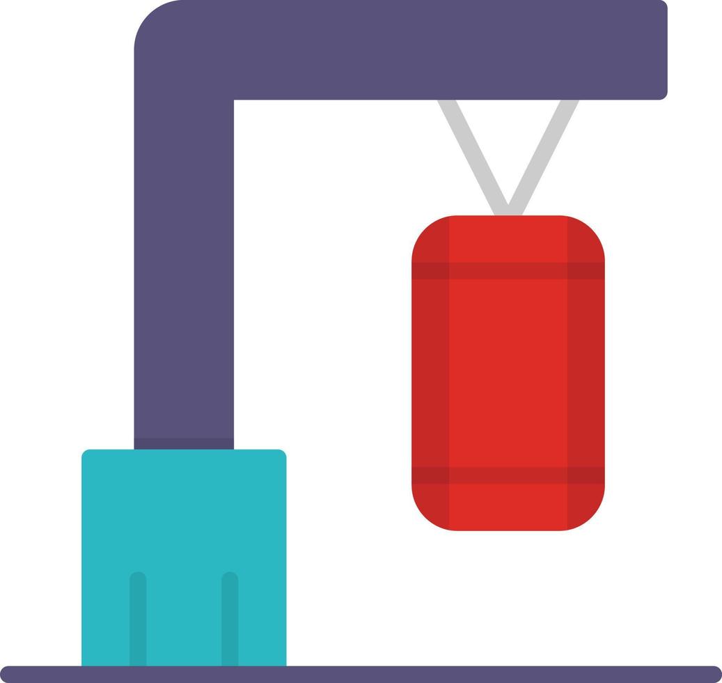 ícone plano de saco de pancadas vetor