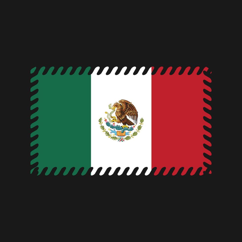 vetor de bandeira do méxico. bandeira nacional