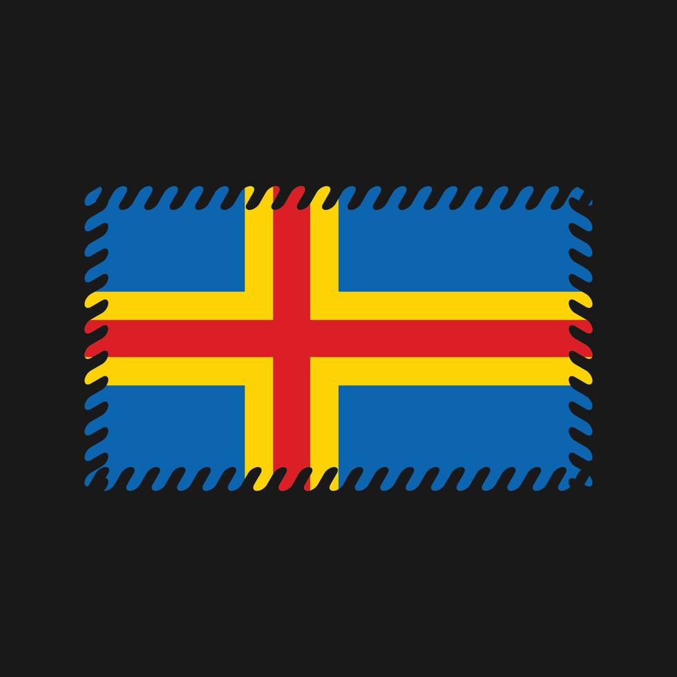 vetor de bandeira das ilhas aland. bandeira nacional