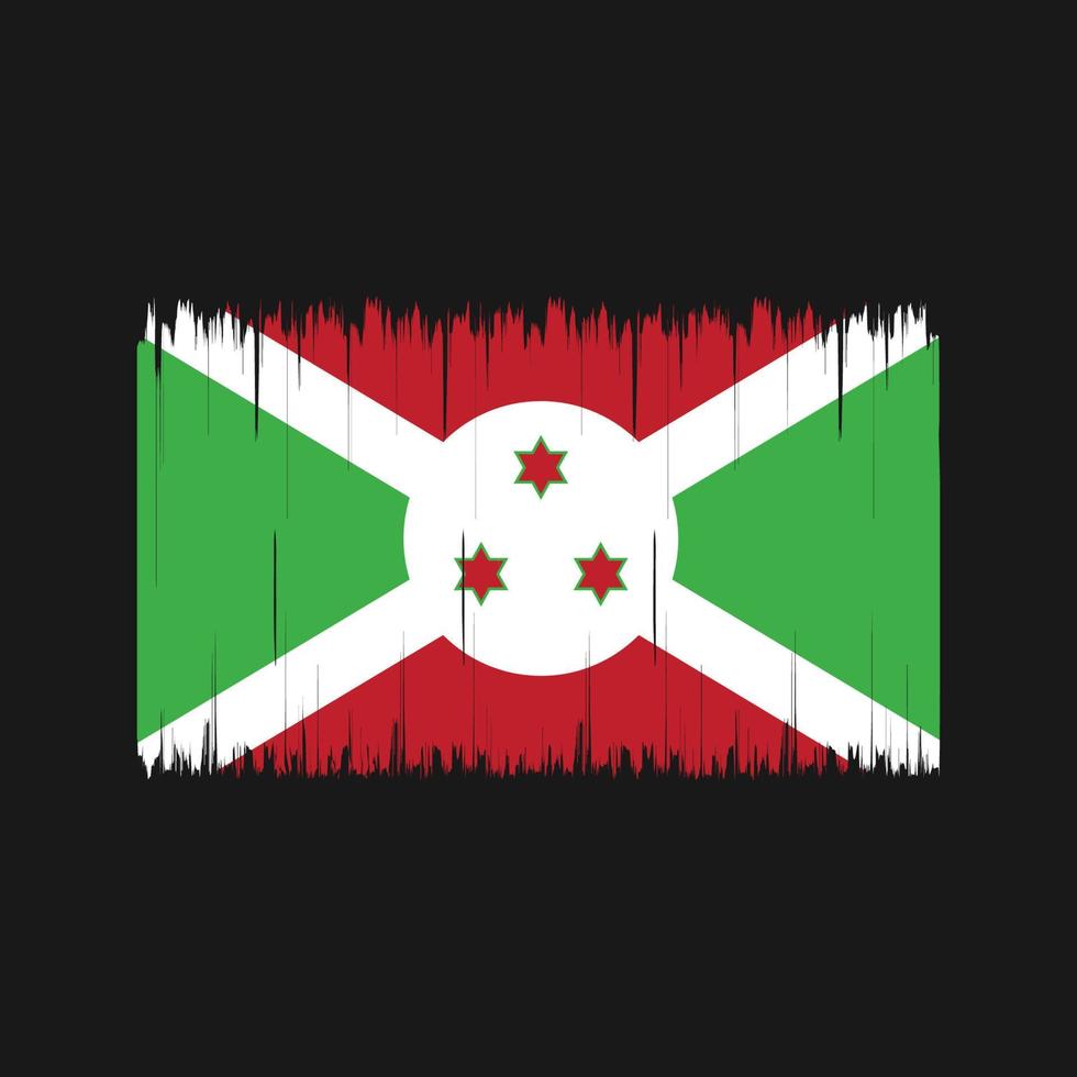 escova de bandeira do burundi. bandeira nacional vetor