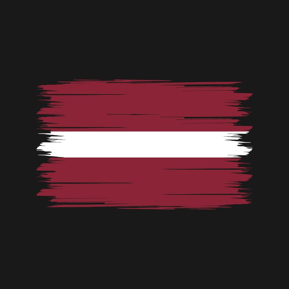 escova de bandeira da letônia. bandeira nacional vetor