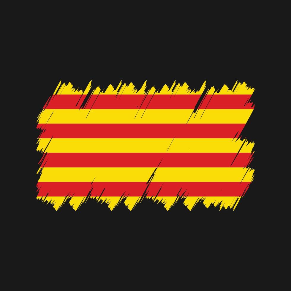 vetor de escova de bandeira da Catalunha. bandeira nacional