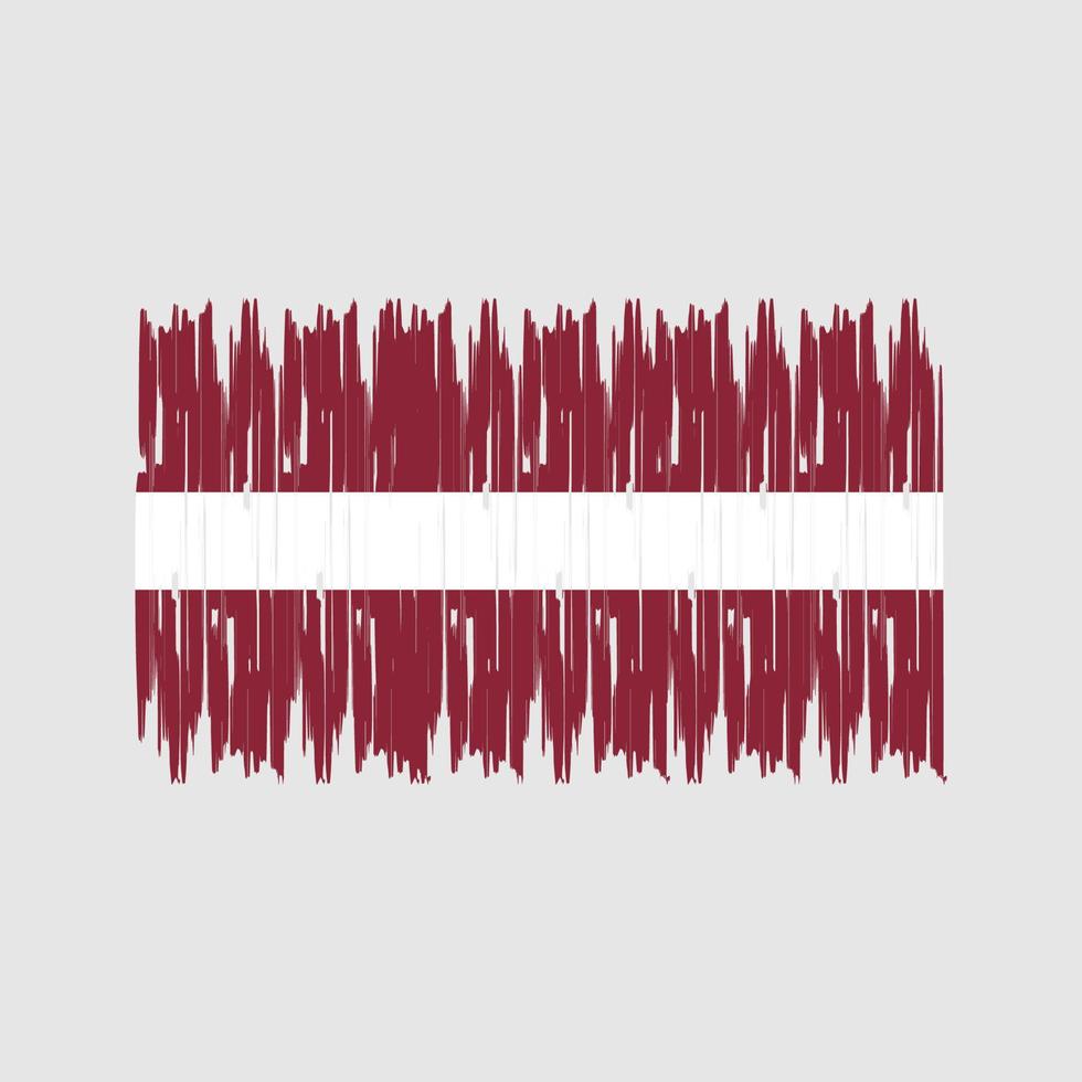 pinceladas de bandeira da letônia. bandeira nacional vetor