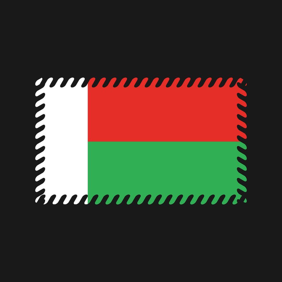 vetor de bandeira de madagascar. bandeira nacional