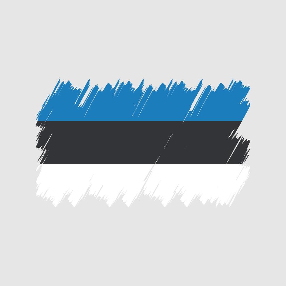 vetor de pincel de bandeira da estônia. bandeira nacional