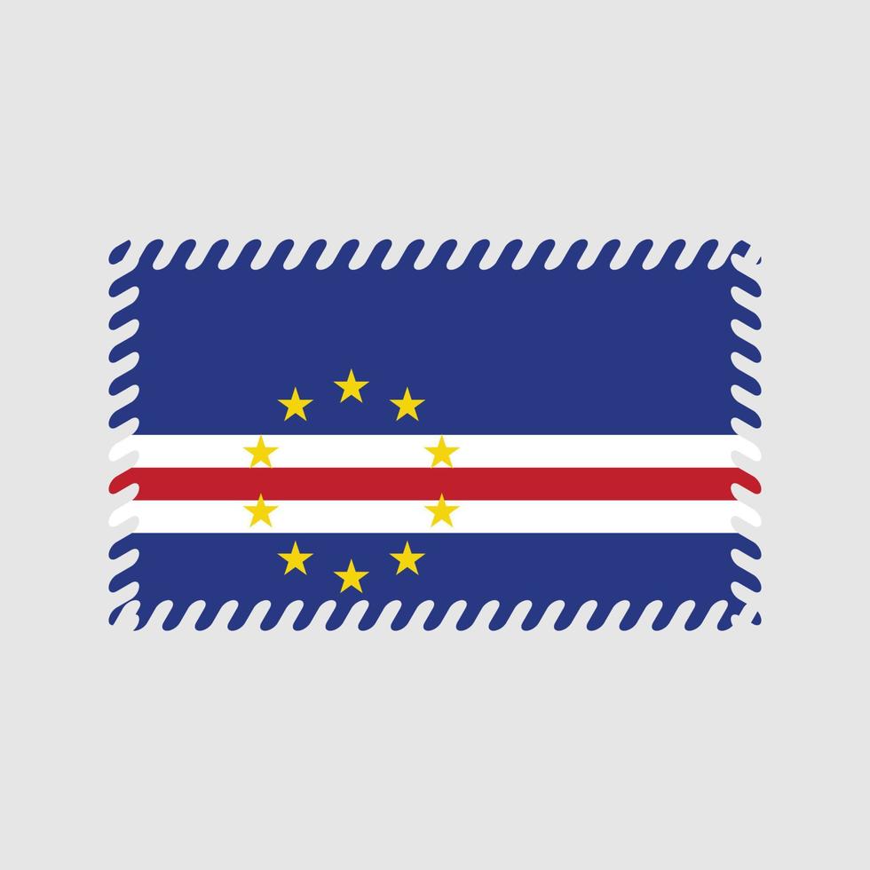 vetor de bandeira de cabo verde. bandeira nacional