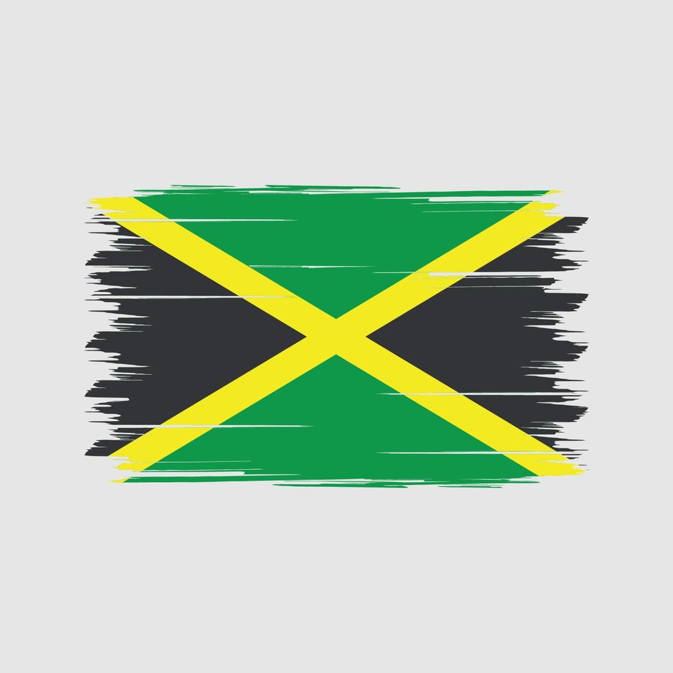 pincel de bandeira da jamaicana. bandeira nacional vetor