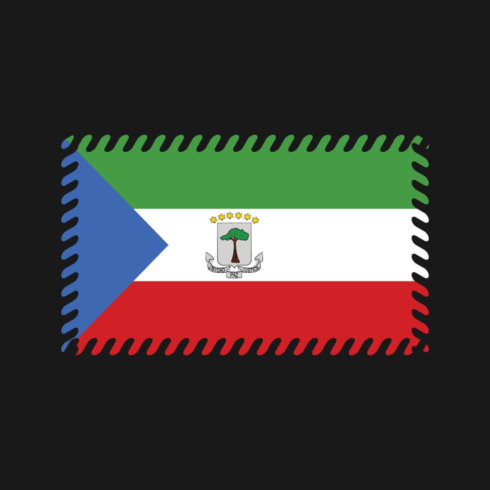 vetor de bandeira da Guiné Equatorial. bandeira nacional