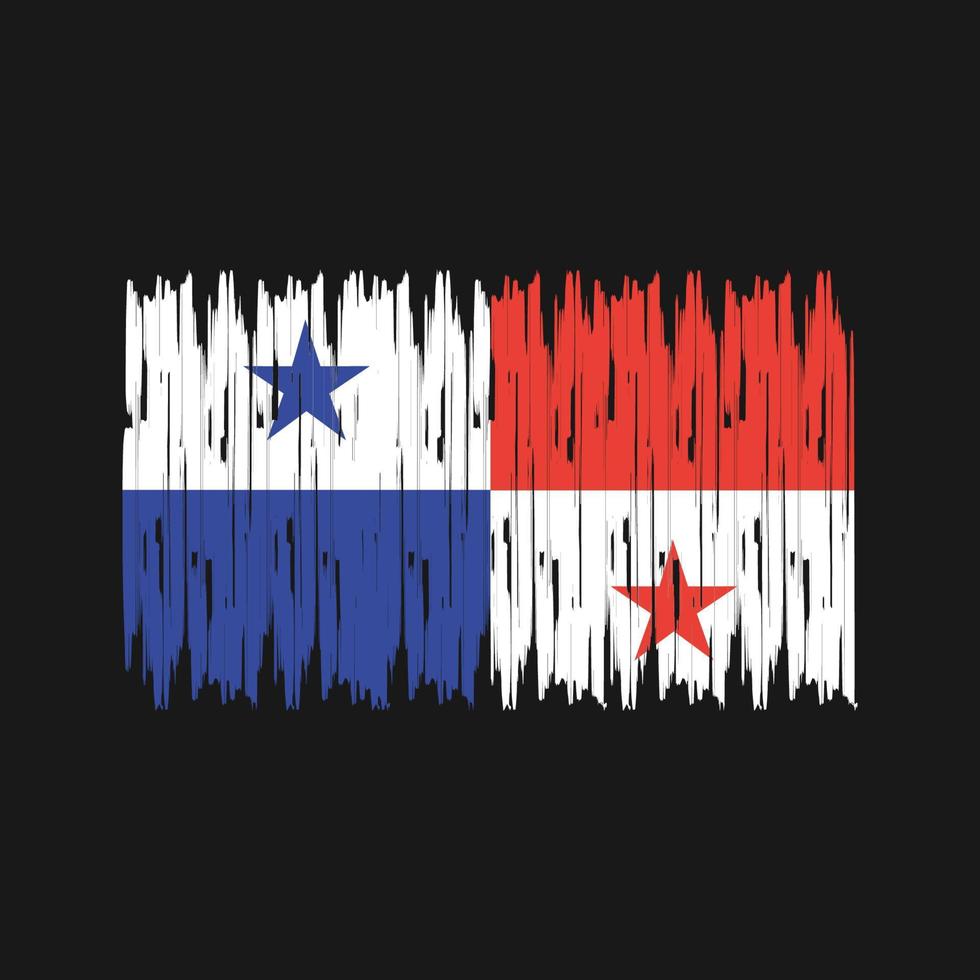 pinceladas de bandeira do Panamá. bandeira nacional vetor