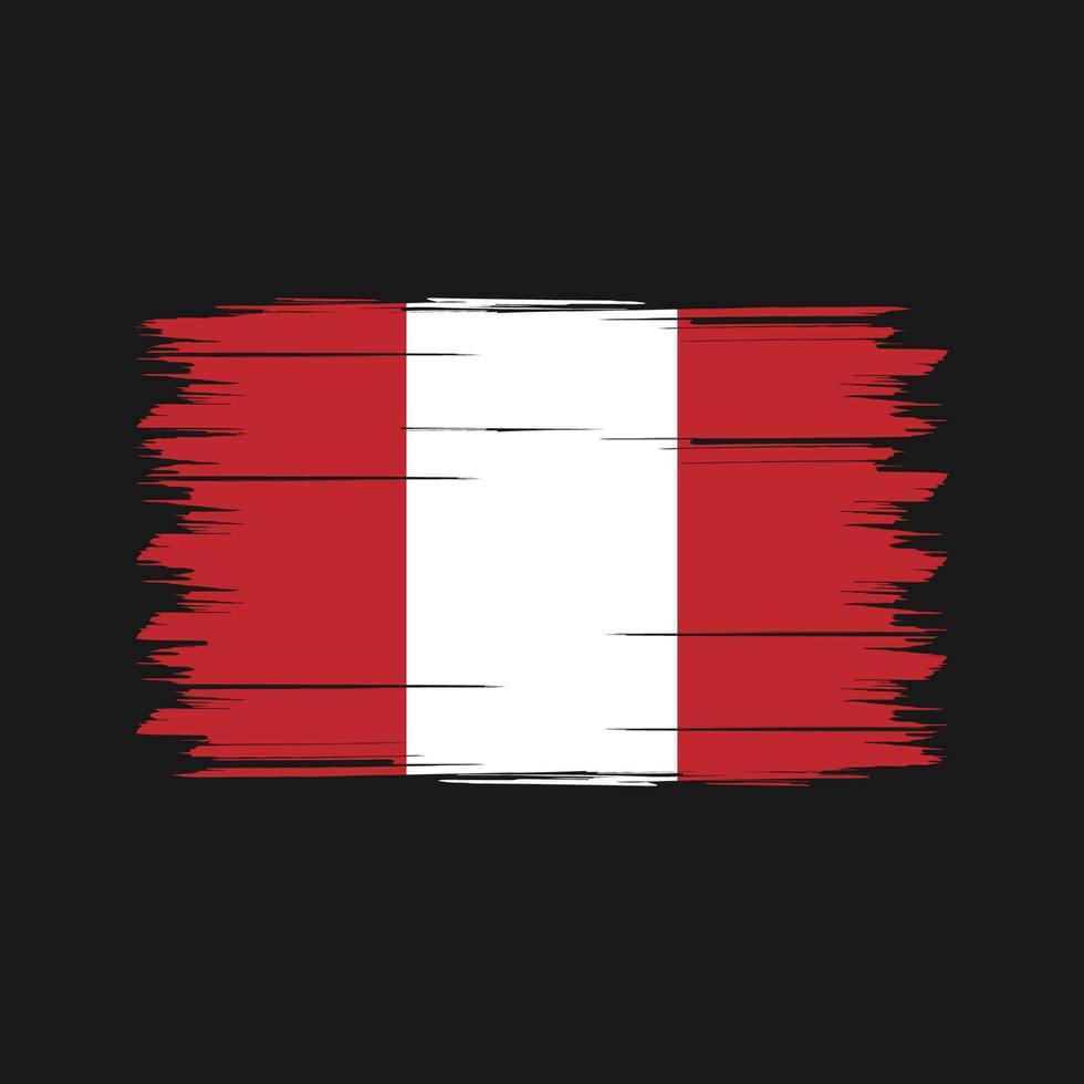 escova de bandeira do peru. bandeira nacional vetor