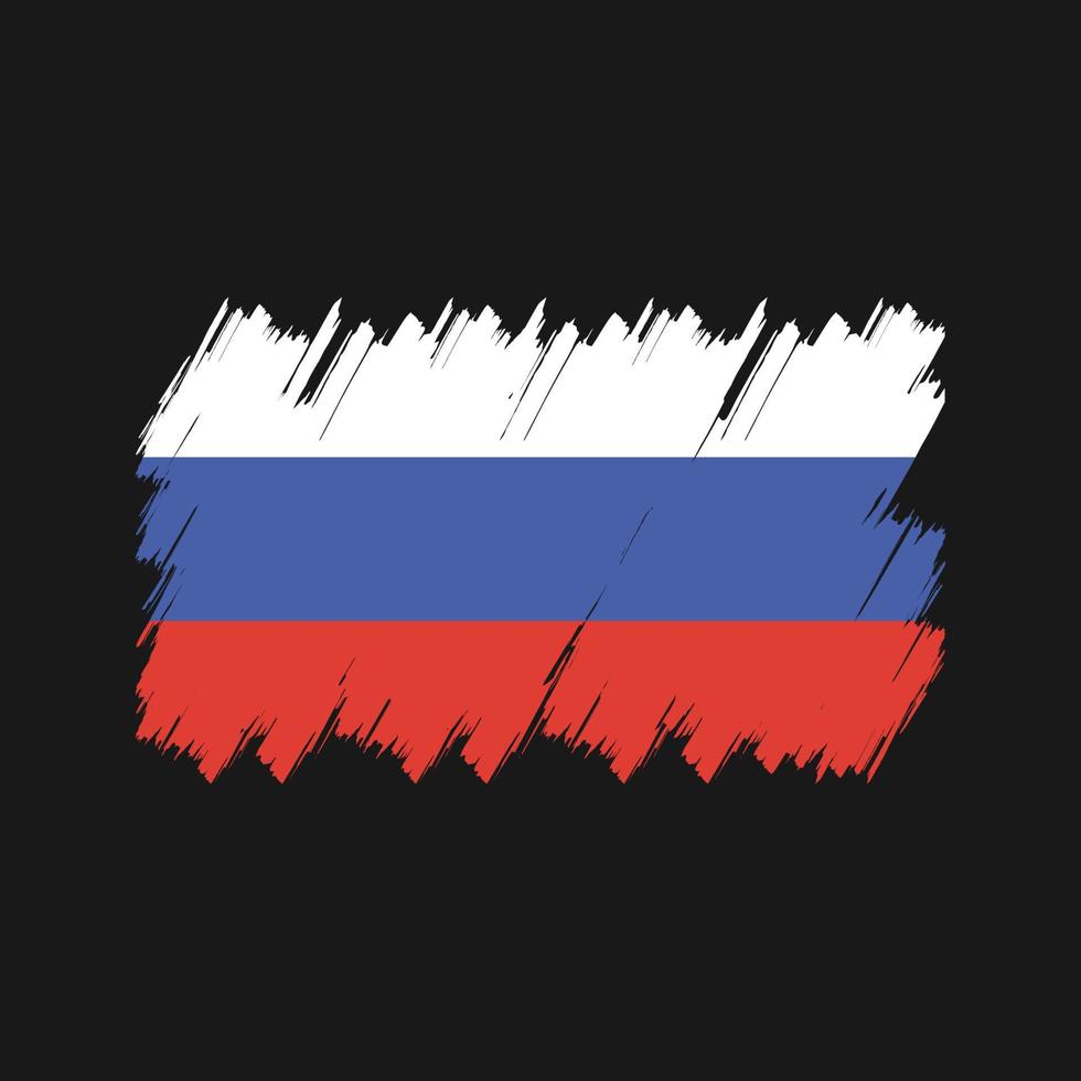 vetor de pincel de bandeira da rússia. bandeira nacional