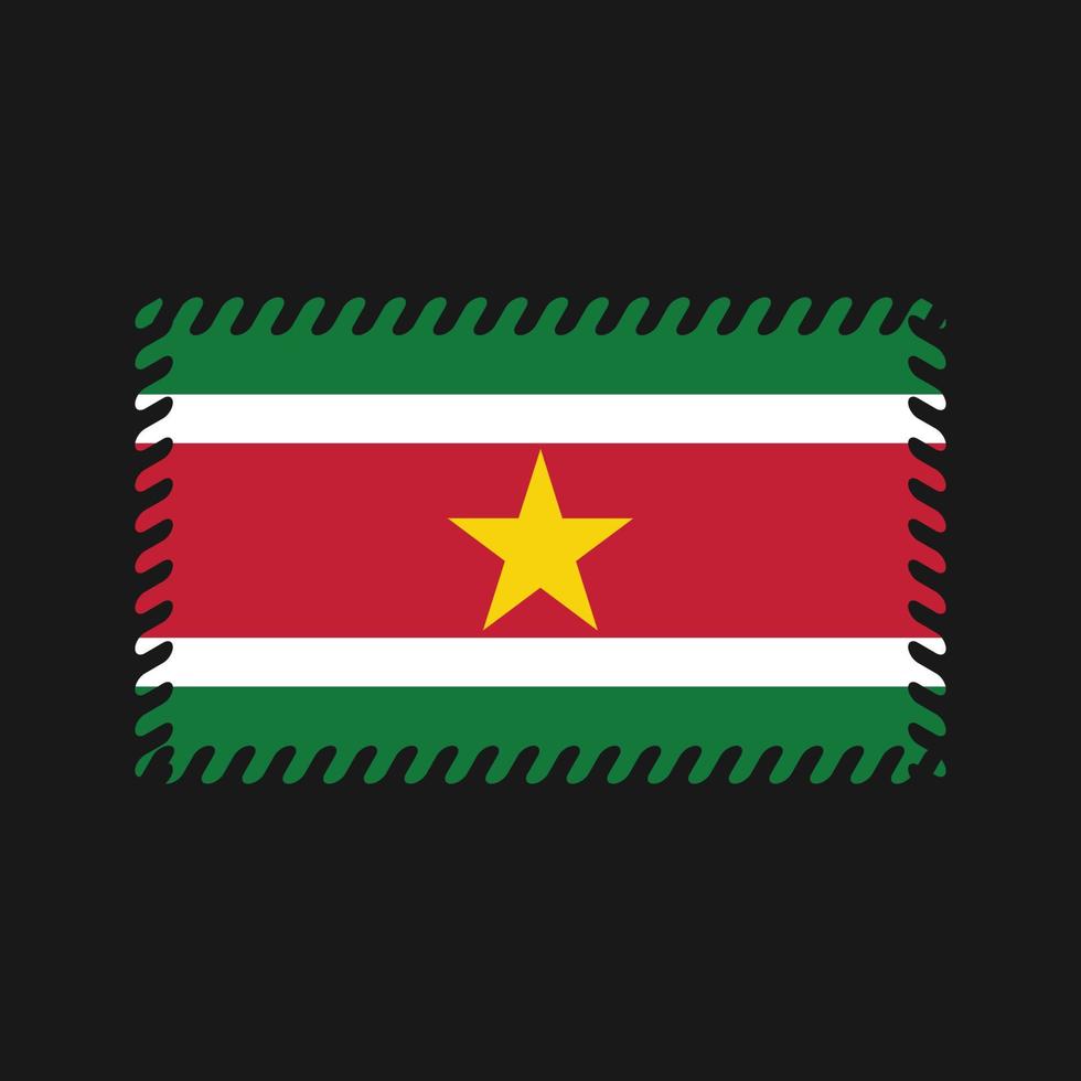 vetor de bandeira do Suriname. bandeira nacional