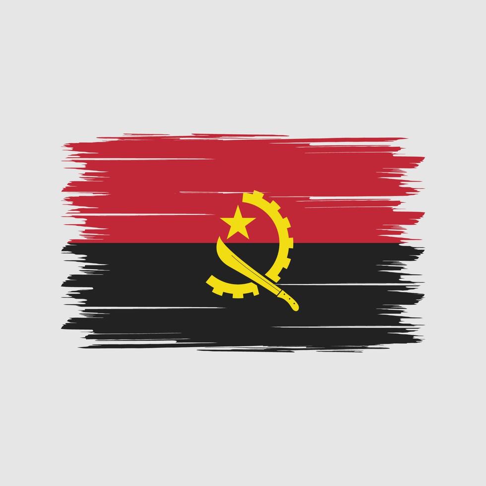 escova de bandeira de angola. bandeira nacional vetor