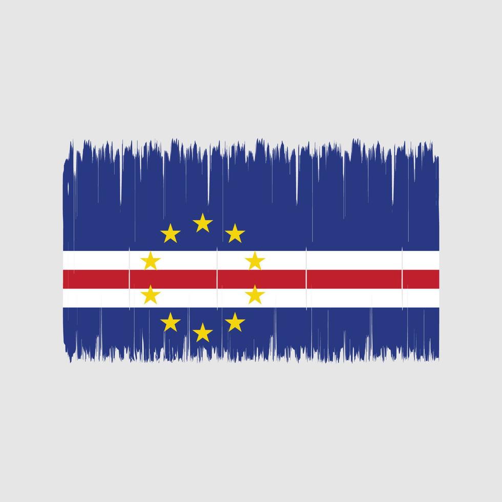 pincel de bandeira de cabo verde. bandeira nacional vetor