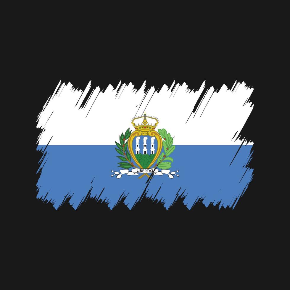 vetor de pincel de bandeira de são marino. bandeira nacional