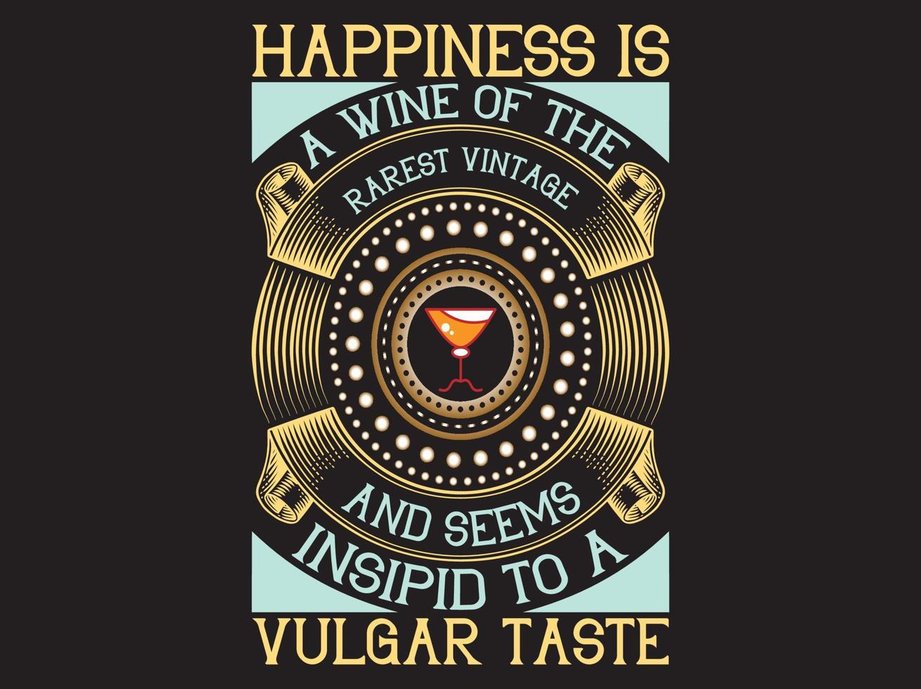 arquivo vetorial de design de camiseta de vinho vetor