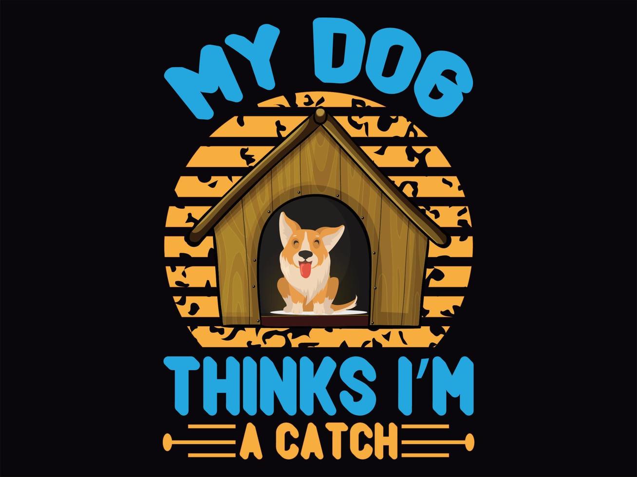 arquivo vetorial de design de camiseta de cachorro vetor