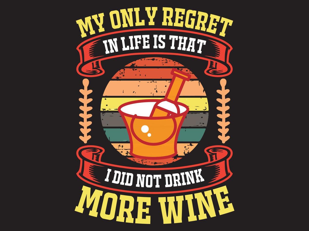 arquivo vetorial de design de camiseta de vinho vetor